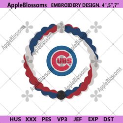 chicago cubs swirl bracelet logo machine embroidery design