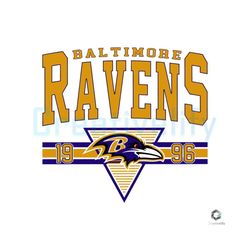 Baltimore Ravens 1996 Logo SVG Football Vintage File, Sunday Football Digital Download File
