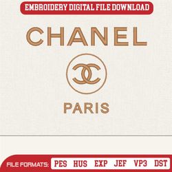 Chanel Paris Logo machine embroidery design file download