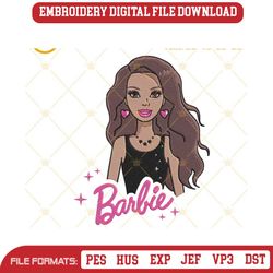 black barbie doll embroidery design file download