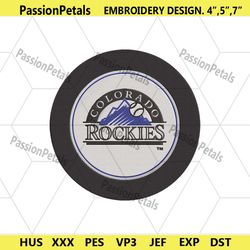 colorado rockies baseball team circle logo machine embroidery design