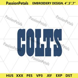 colts wordmark logo embroidery design download