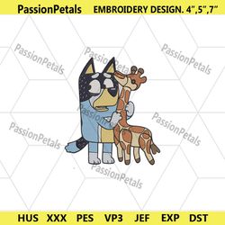 bandit bluey embrodery instant digital, bandit dad bluey embroidery digital design, bluey character machine embroidery d