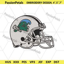 tulane green wave helmet embroidery design download file.