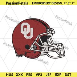 oklahoma sooners helmet machine embroidery design.