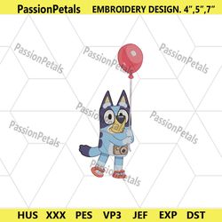 cute bluey machine embroidery design, bluey cartoon embroidery digital instant, bluey embroidery download instant downlo