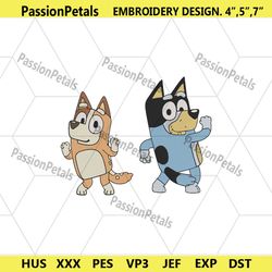 bluey family machine embroidery digital, mum dad bluey embroidery file downloads, bluey dog family embroidery files