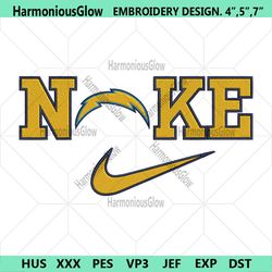 nike los angeles chargers swoosh embroidery design download