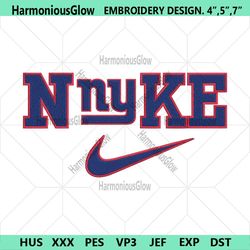 nike new york giants swoosh embroidery design download