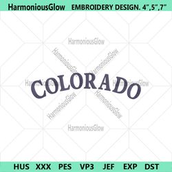 colorado rockies transparent logo machine embroidery design