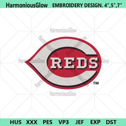 cincinnati reds baseball team varsity logo machine embroidery digitizing