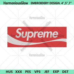 supreme x coca cola background logo embroidery design download