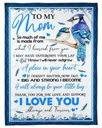 to my mom blanket so much of me is made from what i learned from you bird fleece blanket, gift ideas for mom