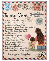 to my mom blanket whenever life tries to knock you down fleece blanket, gift ideas for mother's day