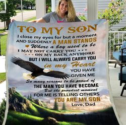 to my son i close my eyes for but a moment fleece blanket