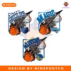 vintage nba basketball team svg bundle