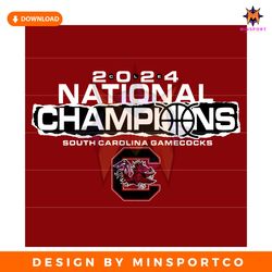 2024 womens basketball national champions gamecocks svg