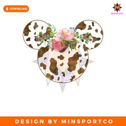 disney mouse head floral mickey png