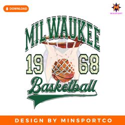 retro milwaukee basketball 1968 nba png