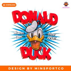 donald duck number one since 1934 90th birthday png
