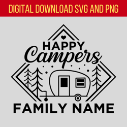 happy campers svg, camping svg, outdoor svg, adventure svg, camp flag svg, camp bucket svg, camper svg, cut files