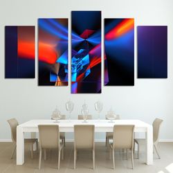 science graphical abstract 5 pieces canvas wall art, large framed 5 panel canvas wall art