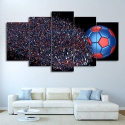 soccer bedroom abstract 5 pieces canvas wall art, large framed 5 panel canvas wall art