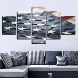american flag 05 abstract art large framed 5 pieces canvas wall art decor