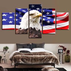 american flag 11 abstract art large framed 5 pieces canvas wall art decor