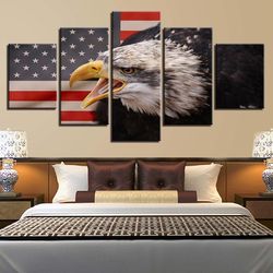 american flag 13 abstract art large framed 5 pieces canvas wall art decor