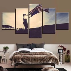 american flag 15 abstract art large framed 5 pieces canvas wall art decor