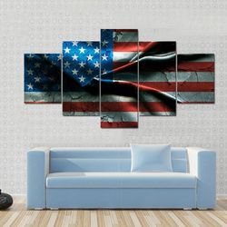american flag 4 abstract art large framed 5 pieces canvas wall art decor