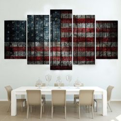 american flag 58 abstract art large framed 5 pieces canvas wall art decor