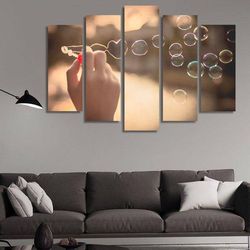 balloons abstract art large framed 5 pieces canvas wall art decor