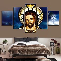 christian religion jesus religion art large framed 5 pieces canvas wall art decor
