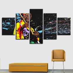 colorful graffiti abstract characters abstract art large framed 5 pieces canvas wall art decor