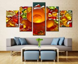 gummy bear sweet candies colorful marmalade abstract art large framed 5 pieces canvas wall art decor