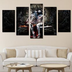 nude woman abstract art large framed 5 pieces canvas wall art decor
