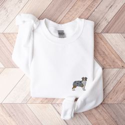 australian shepherd shirt, aussie dog embroidered sweatshirt, mom gift, australian shepherds shirt