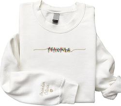 godlover personalized embroidered mama with christmas light sweatshirt