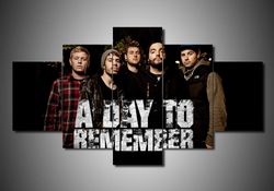 a day to remember 2 music 5 pieces canvas wall art, large framed 5 panel canvas wall art