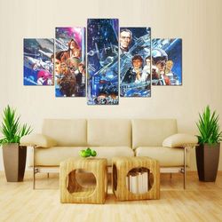 a new hope movie 5 pieces canvas wall art, large framed 5 panel canvas wall art