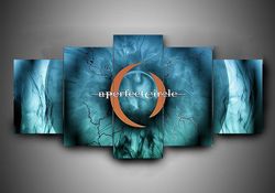 a perfect circle music 5 pieces canvas wall art, large framed 5 panel canvas wall art