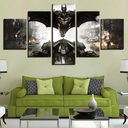 batman inspired car dc 5 pieces canvas wall art, large framed 5 panel canvas wall art