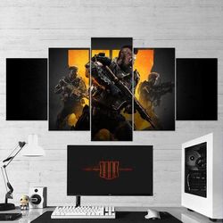 call of duty black ops 03 gaming 5 pieces canvas wall art, large framed 5 panel canvas wall art