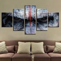 movie character eyes movie 5 pieces canvas wall art, large framed 5 panel canvas wall art