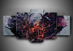 pop evil music 5 pieces canvas wall art, large framed 5 panel canvas wall art