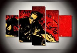 son of anarchy live free or die music 5 pieces canvas wall art, large framed 5 panel canvas wall art