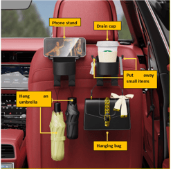 car seat back multi-functional hook