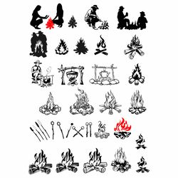 campfire svg, campfire cricut, flames svg, camping svg, outdoor campfire svg, camping crew svg, bonfire svg, flame svg